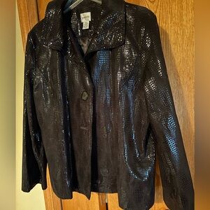 Chicos like new Black Leather Jacket